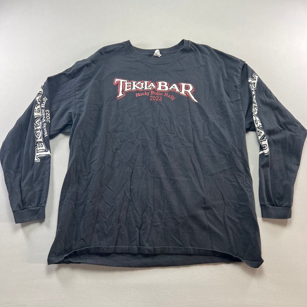 Yazbek T Shirt Mens 2XL Black Tekila Bar Rocky Point Rally Bikers Graphic Cotton